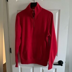 HOMAGE Vibrant Red Zip-Up Men's Sweater